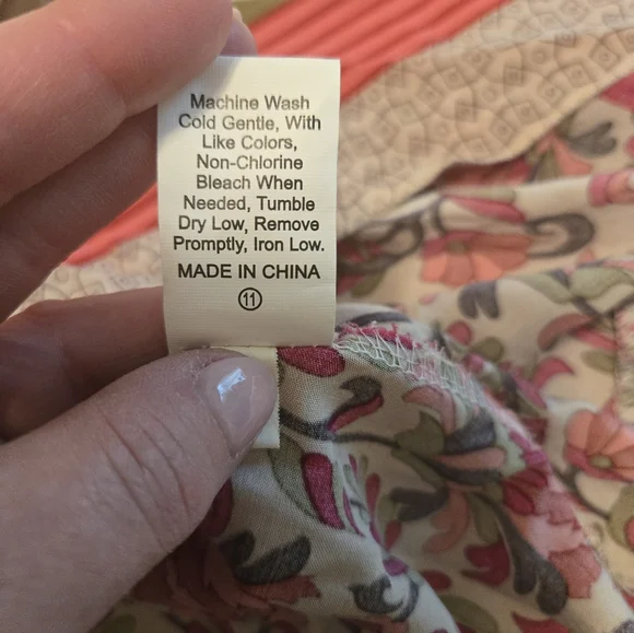 Anthropologie Red and Pink Floral Skirt - Picture 7 of 7